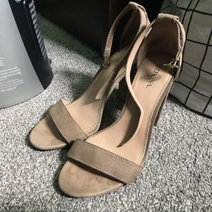 Tan High Heels With Straps